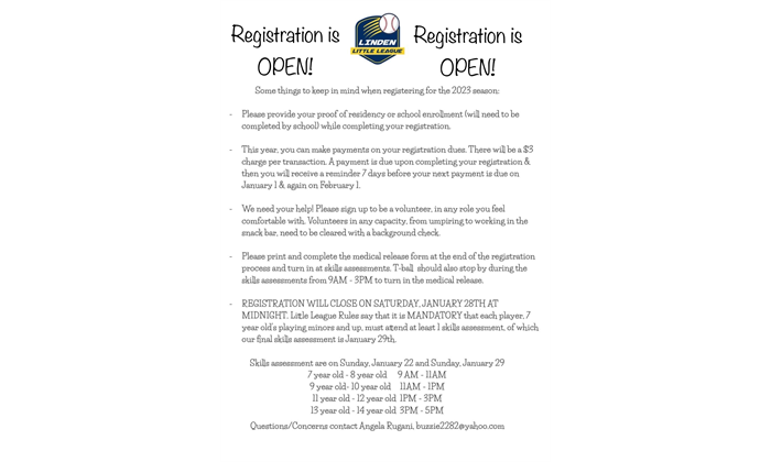 Registration Reminders for 2023