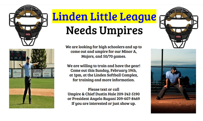 Umpires Needed!