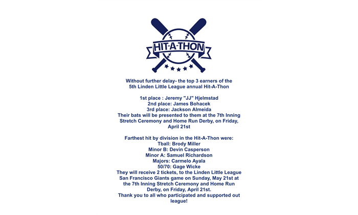 * Hit-A-Thon Winners *